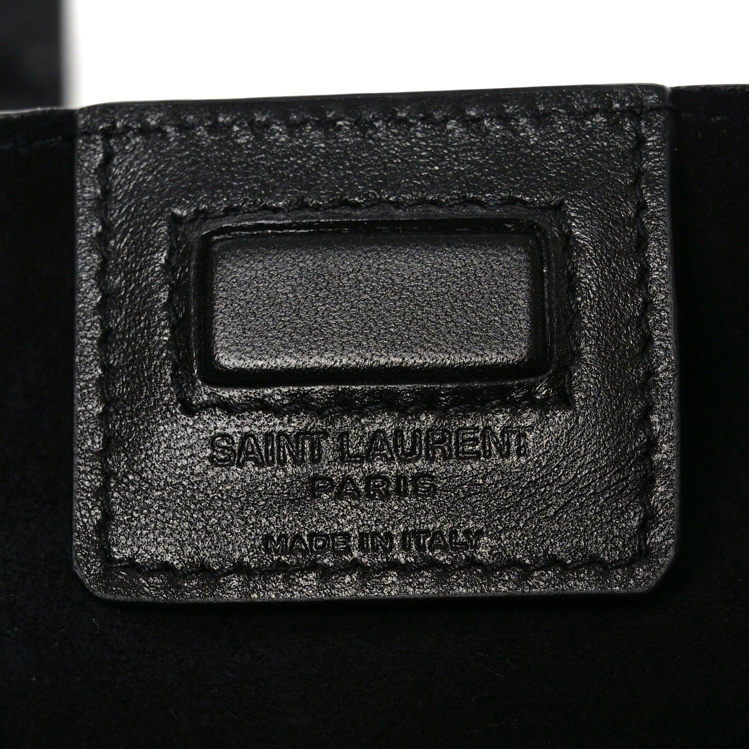 Saint Laurent Calfskin Monogram Deli Paper Bag Vintage Black 6 of 10