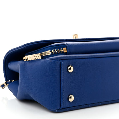 Chanel Caviar Quilted Small Business Affinity Flap Dark Blue 8 of 10