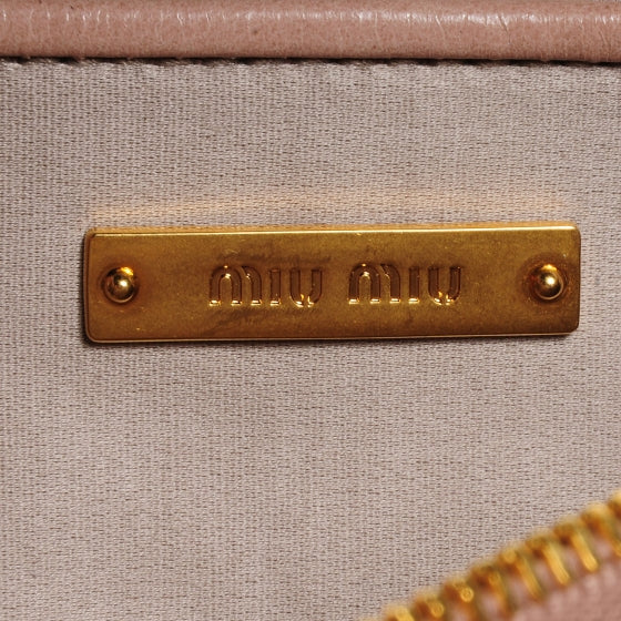 Leather Matelasse Lux Clutch Cipria