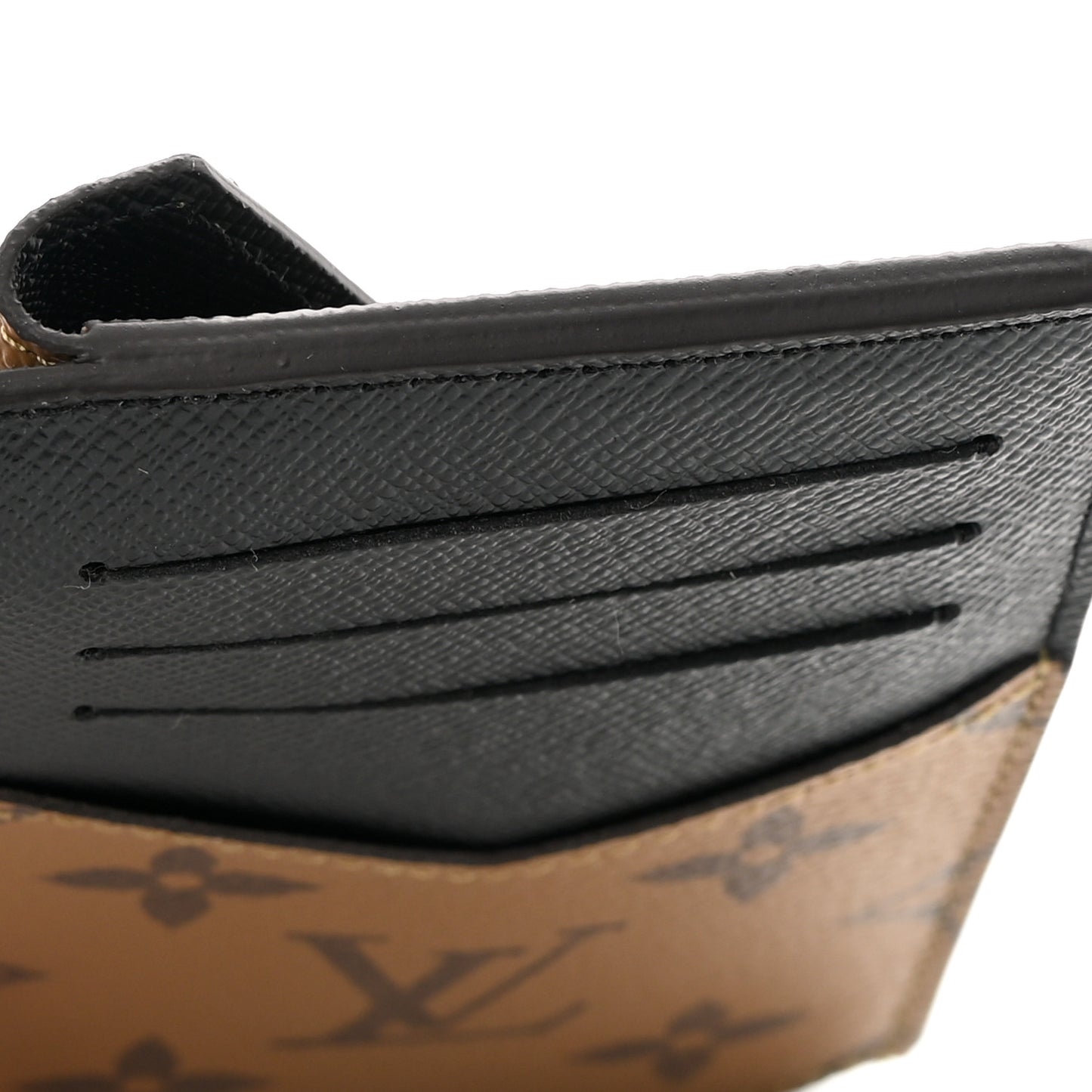 LOUIS VUITTON Reverse Monogram Recto Verso Card Holder Brown