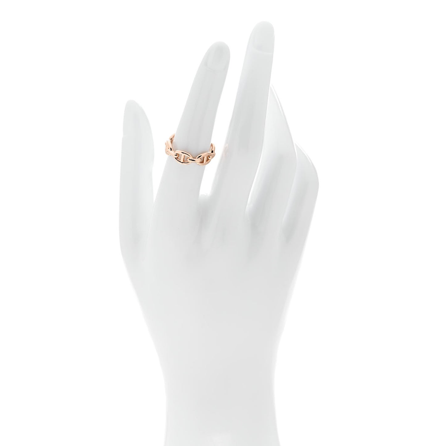 18K Rose Gold PM Chaine d'Ancre Enchainee Ring 53 6.5