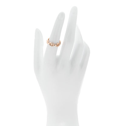 Hermes 18K Rose Gold PM Chaine d'Ancre Enchainee Ring 53 6.5 2 of 7