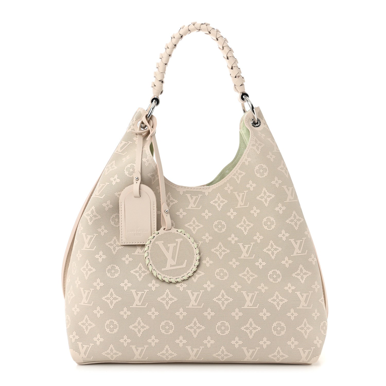 Louis Vuitton Reverse Mahina Carmel Hobo Quartz White 1 of 10
