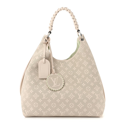 Louis Vuitton Reverse Mahina Carmel Hobo Quartz White 1 of 10