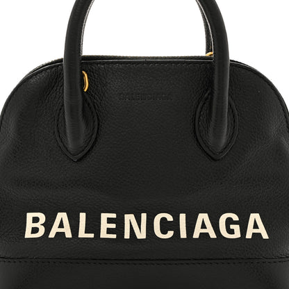 Balenciaga Signature Grained Calfskin Logo XXS Ville Top Handle Bag Black 8 of 14