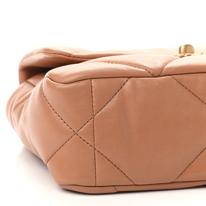 Chanel Lambskin Quilted Medium Chanel 19 Flap Brown 8 of 9