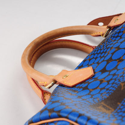 Louis Vuitton Monogram Kusama Town Speedy 30 Blue 5 of 8