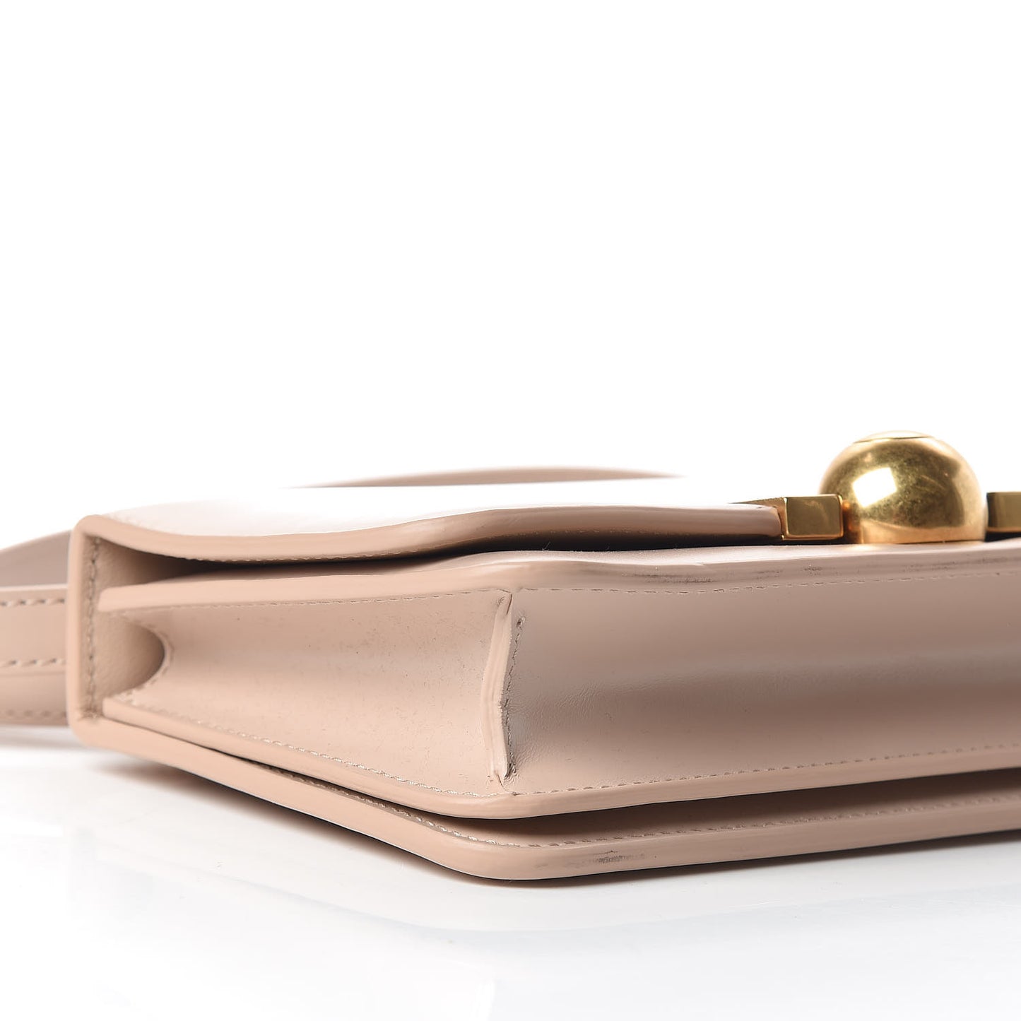 Spazzolato Calfskin Classic Mini BV Bag Nude