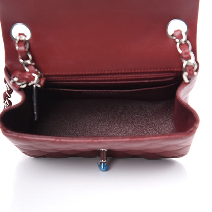 Chanel Lambskin Quilted Mini Square Flap Burgundy 5 of 11