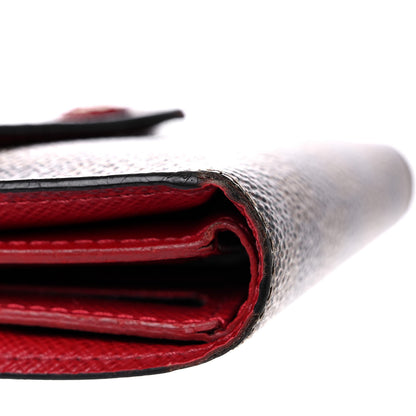 Louis Vuitton Damier Ebene Victorine Wallet Red 7 of 18