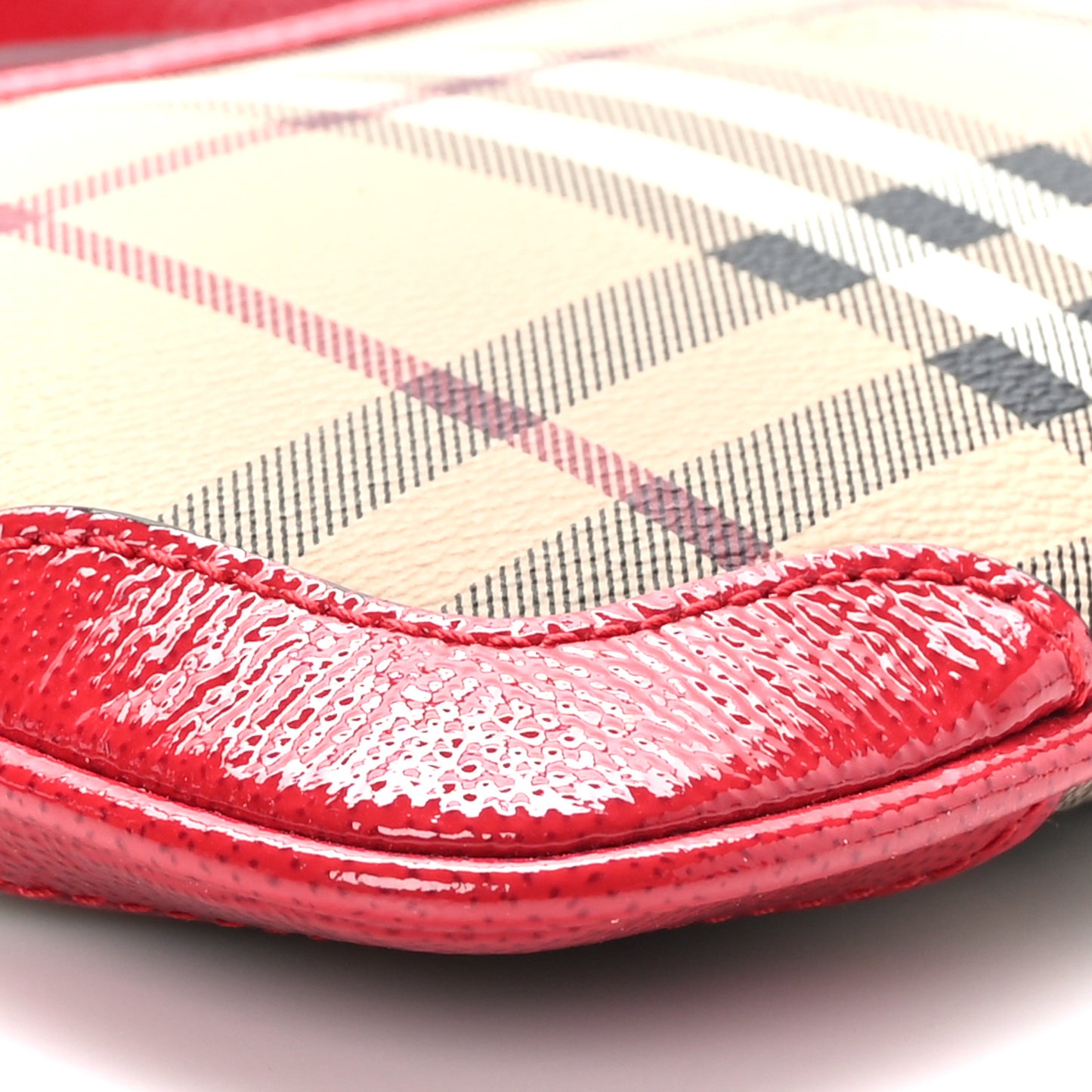 Haymarket Check Small Peyton Crossbody Clutch Bag Military Red