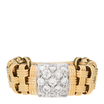 Roberto Coin 18K Yellow White Gold Diamond Appassionata Ring 53 6.5 1 of 4