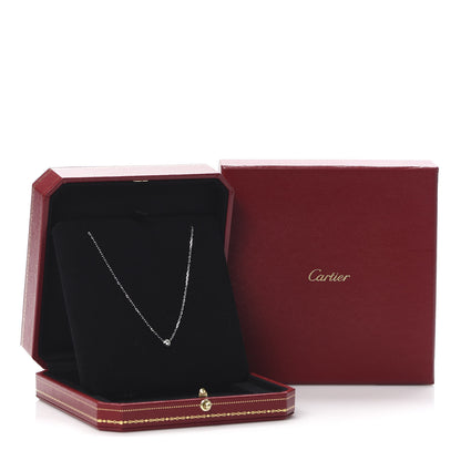 Cartier 18K White Gold Diamond SM D'Amour Pendant Necklace 7 of 7
