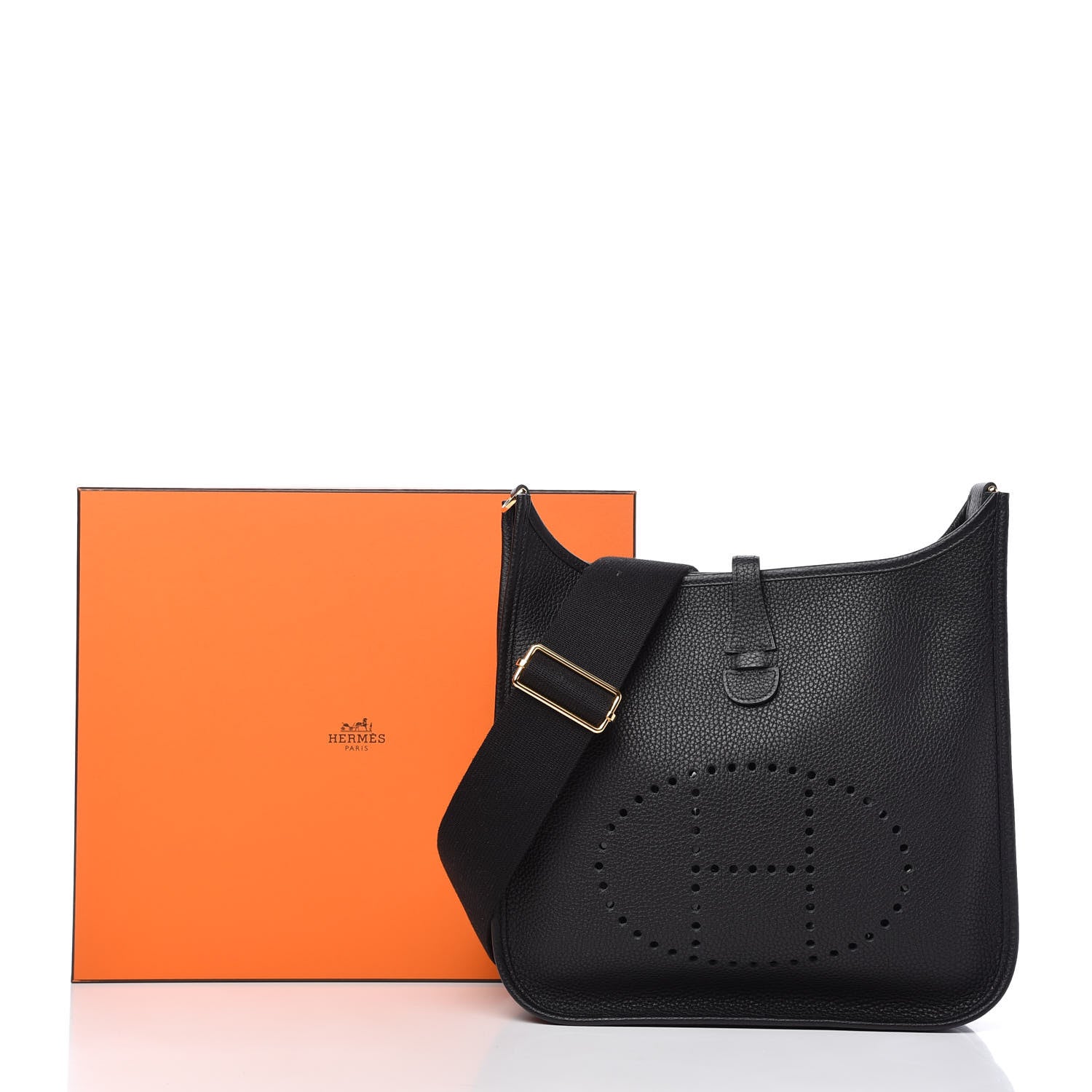 Hermes Taurillon Clemence Evelyne III PM Black 11 of 11