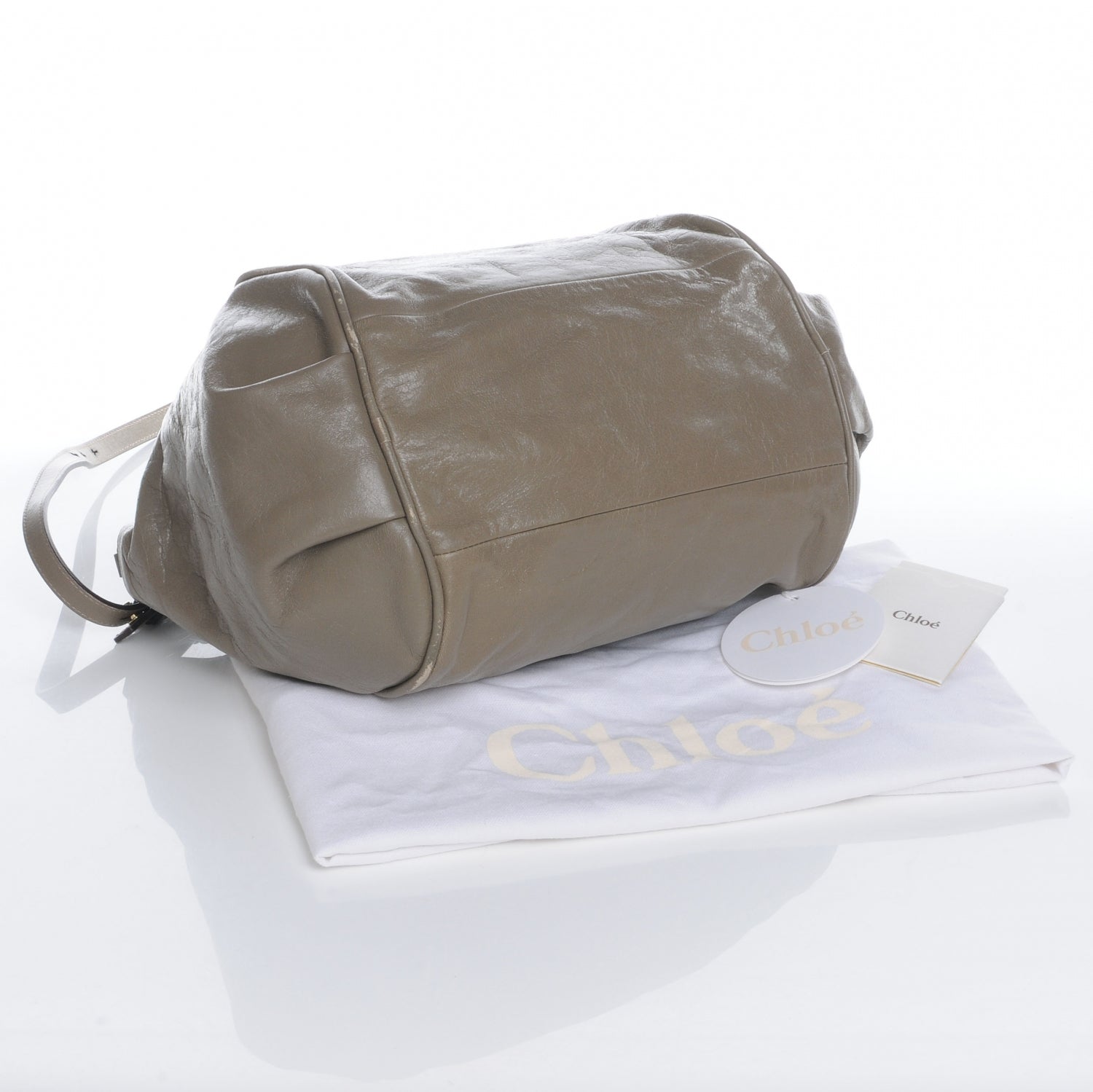 Chloe Leather Ethel Satchel Taupe 4 of 12