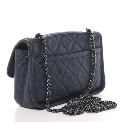 Chanel Caviar Small Natural Beauty Flap Blue 3 of 14