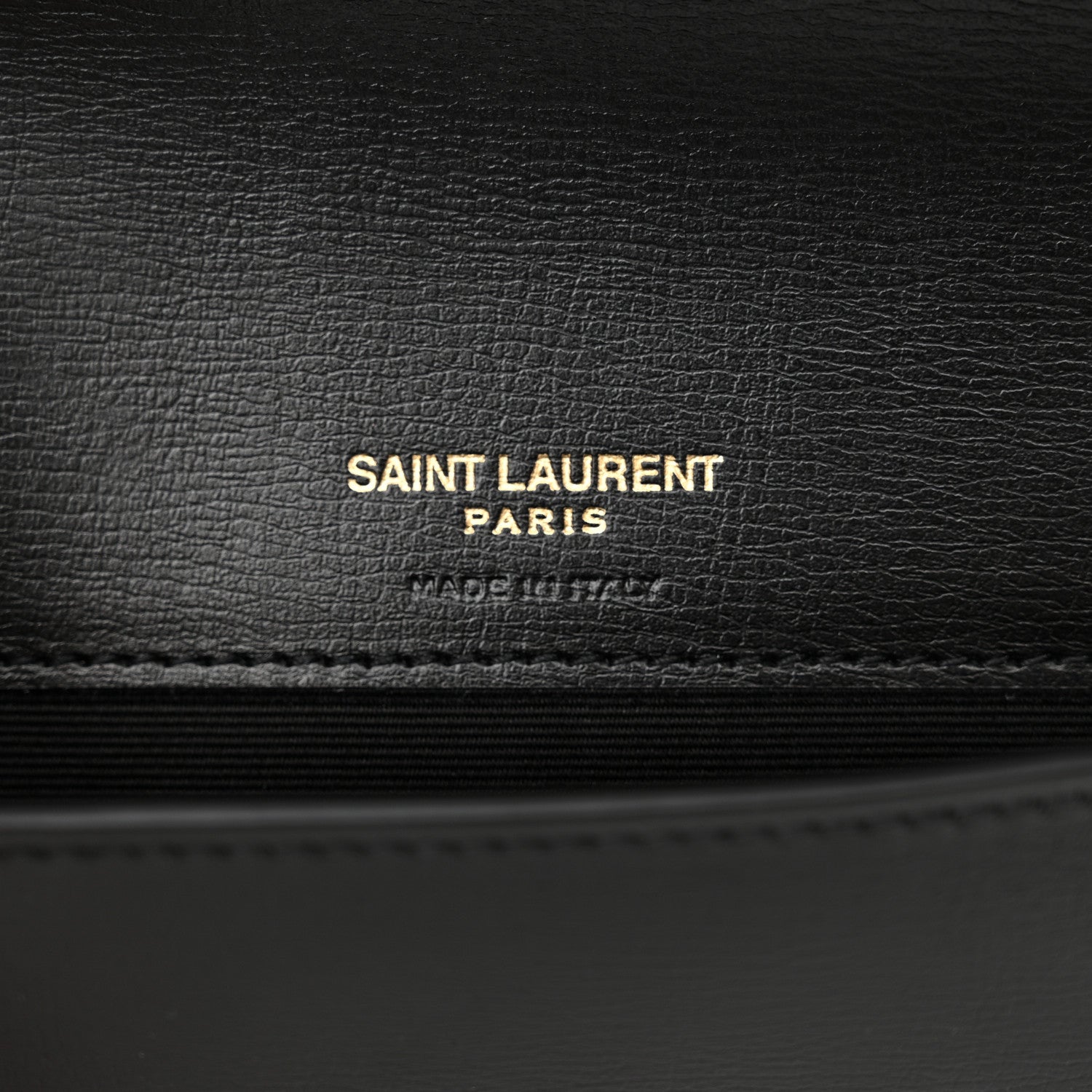 Saint Laurent Grained Calfskin Monogram Phone Holder Crossbody Black 6 of 10
