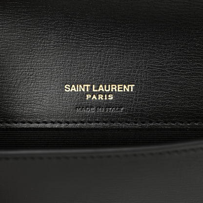 Saint Laurent Grained Calfskin Monogram Phone Holder Crossbody Black 6 of 10