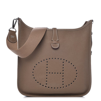 Hermes Taurillon Clemence Evelyne III PM Etoupe 1 of 8