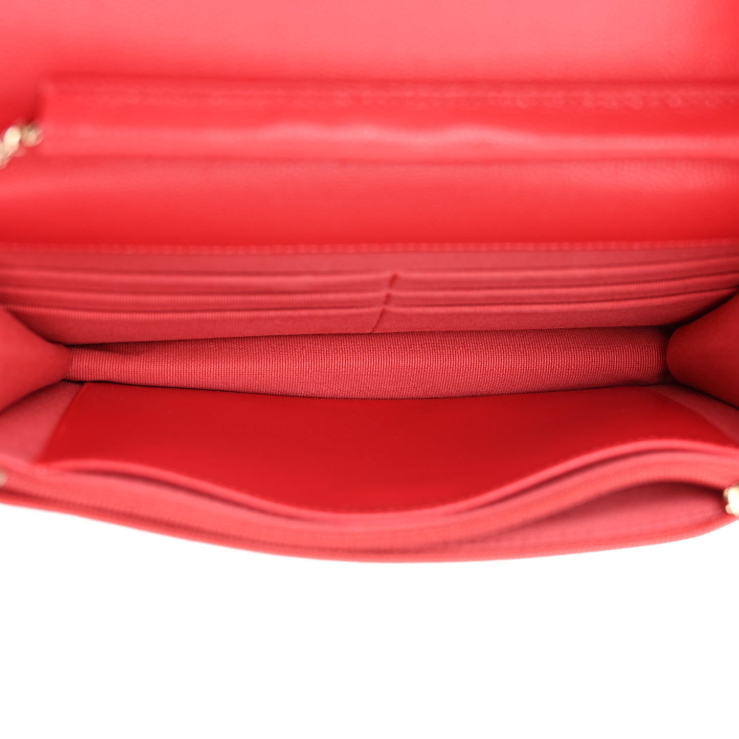 Caviar Quilted Wallet On Chain WOC Red