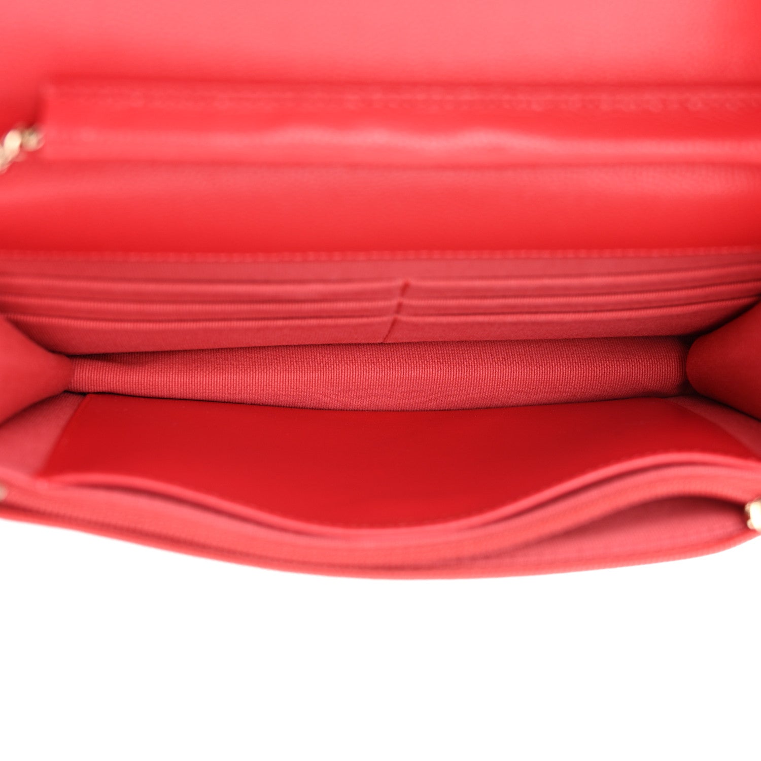 Chanel Caviar Quilted Wallet On Chain WOC Red 5 of 13