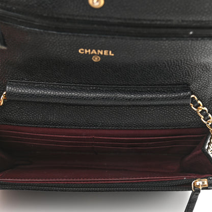 Chanel Caviar Quilted Wallet On Chain WOC Black 4 of 12
