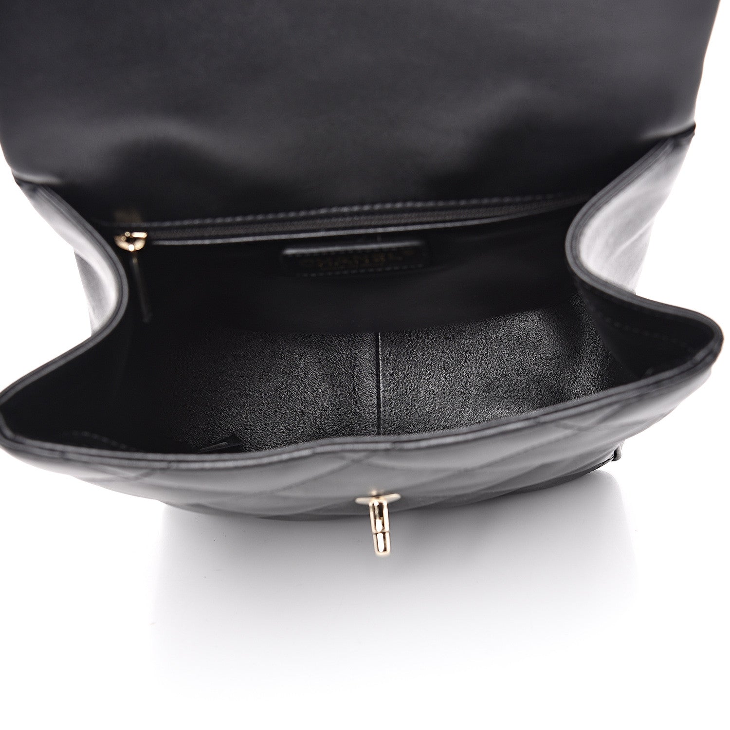 Chanel Lambskin Quilted Chain Backpack Black 4 of 11