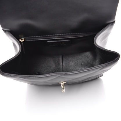 Chanel Lambskin Quilted Chain Backpack Black 4 of 11