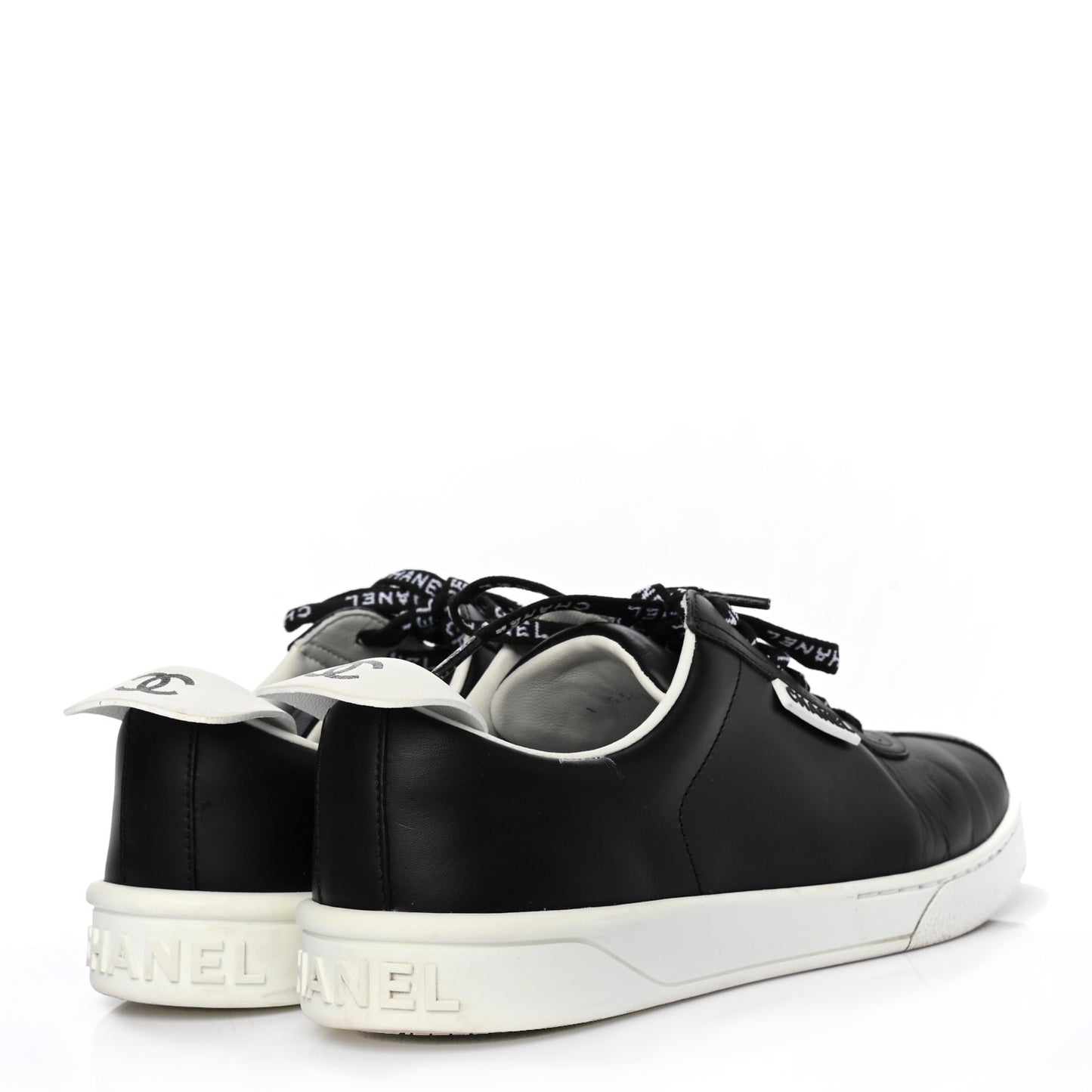 Calfskin CC Womens Sneakers 37 Black