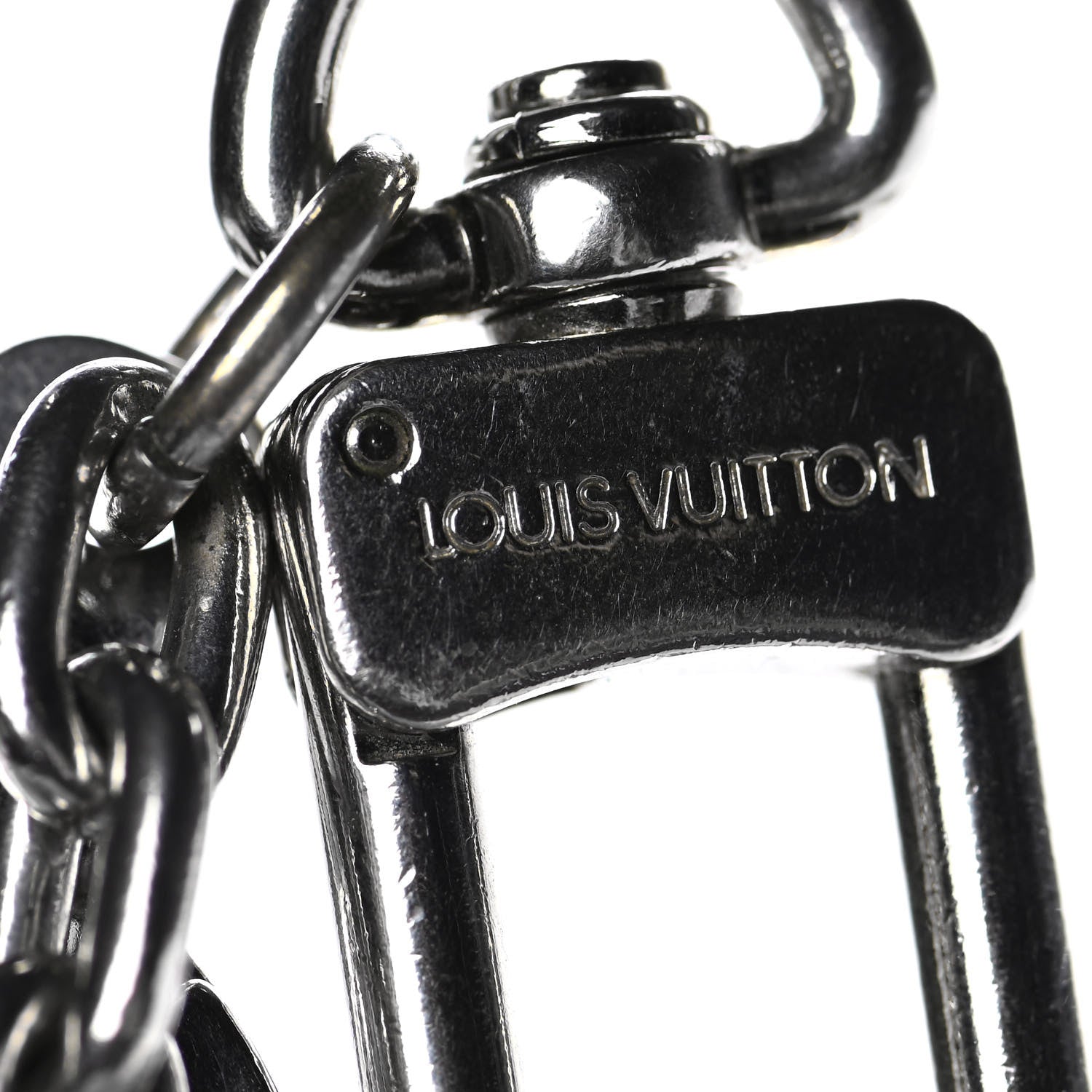 Louis Vuitton LV Facettes Bag Charm Key Holder Silver 3 of 5