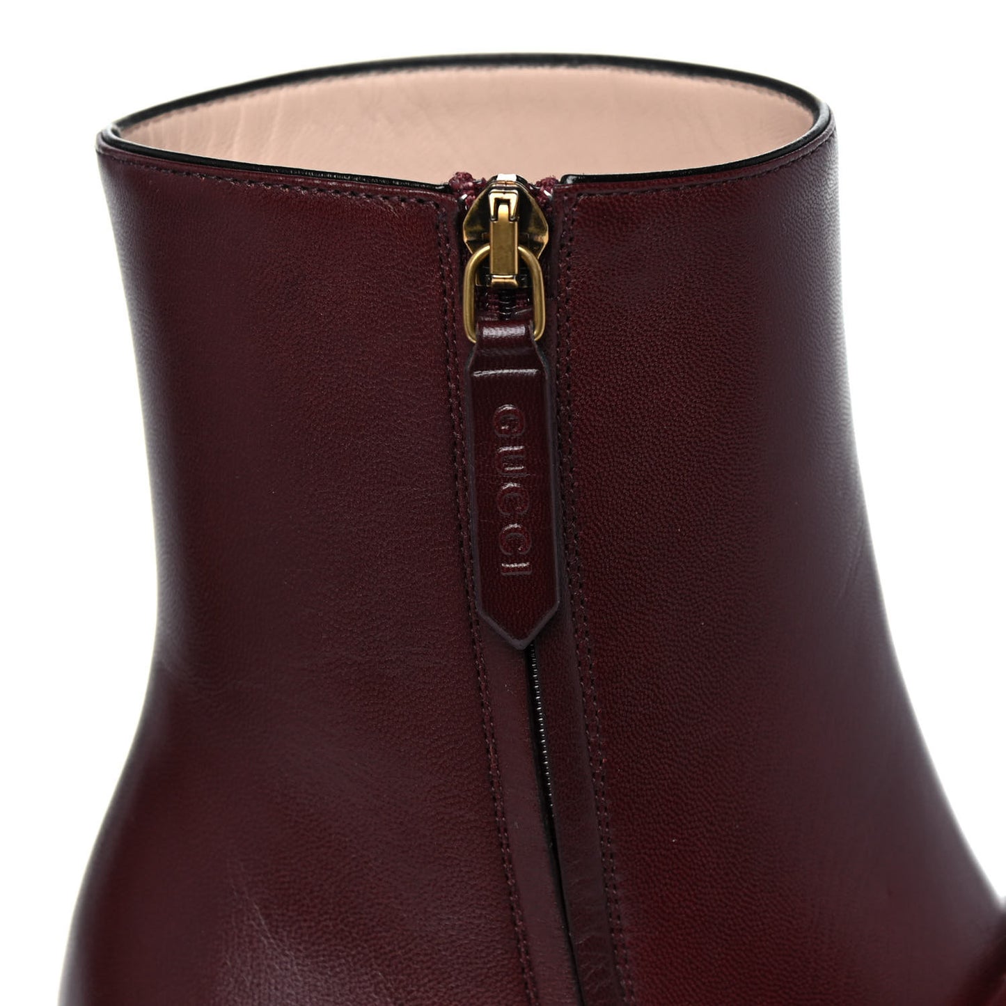 Malaga Kid GG Marmont Fringe 75mm Ankle Boots 35 Vintage Bordeaux