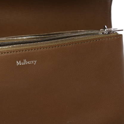 Mulberry Calfskin Crossboarded Clifton Flap Dark Brown 8 of 9