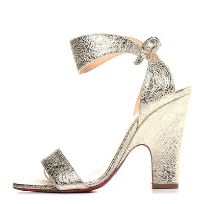 Christian Louboutin Specchio Vintage Arletissima 100 Sandals 39 Platine 1 of 8