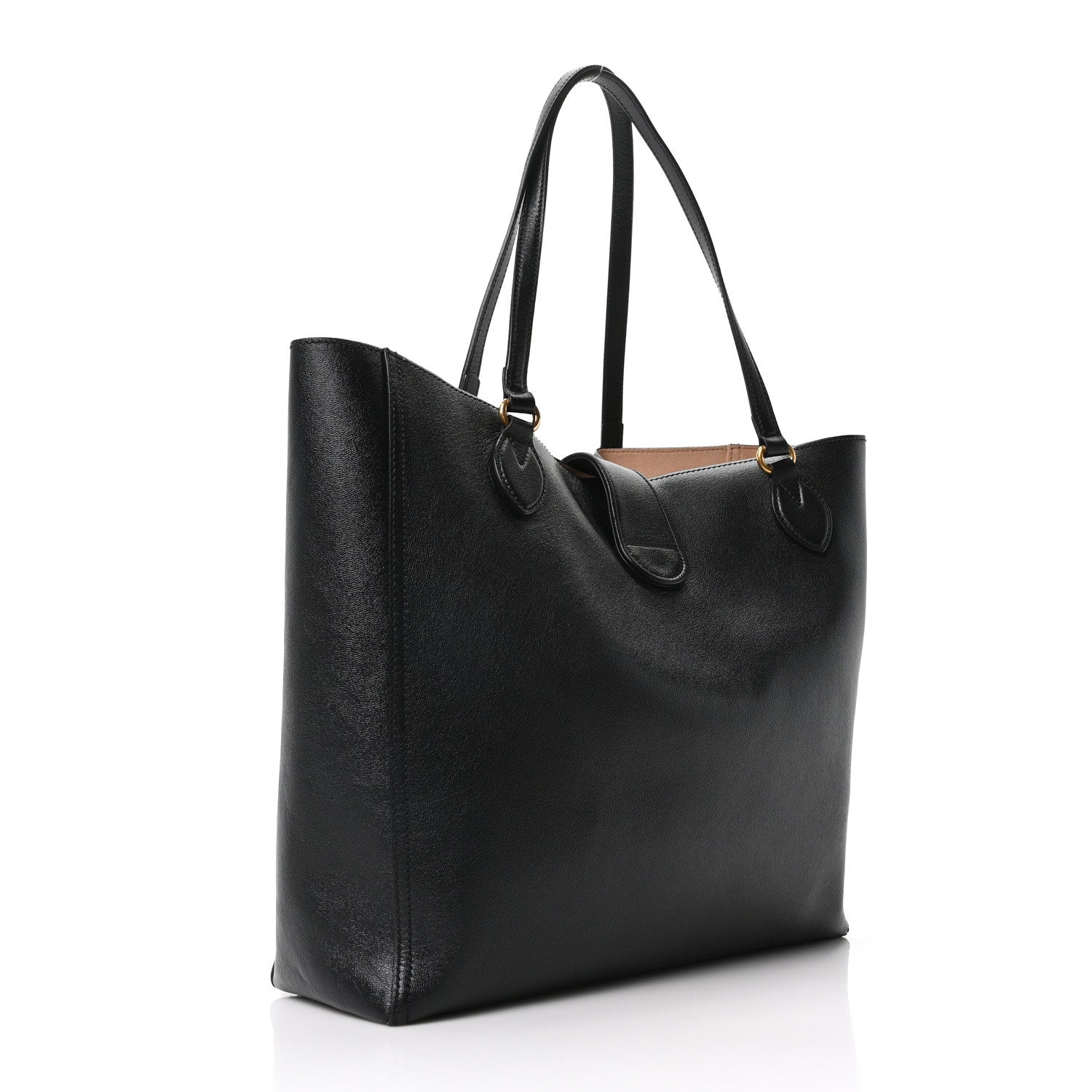 Gucci New Sakai Calfskin Lux Medium Dahlia Tote Black 4 of 11