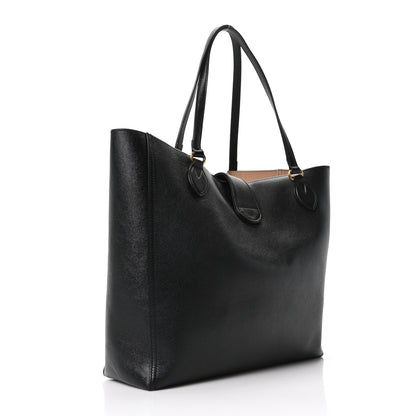 Gucci New Sakai Calfskin Lux Medium Dahlia Tote Black 4 of 11