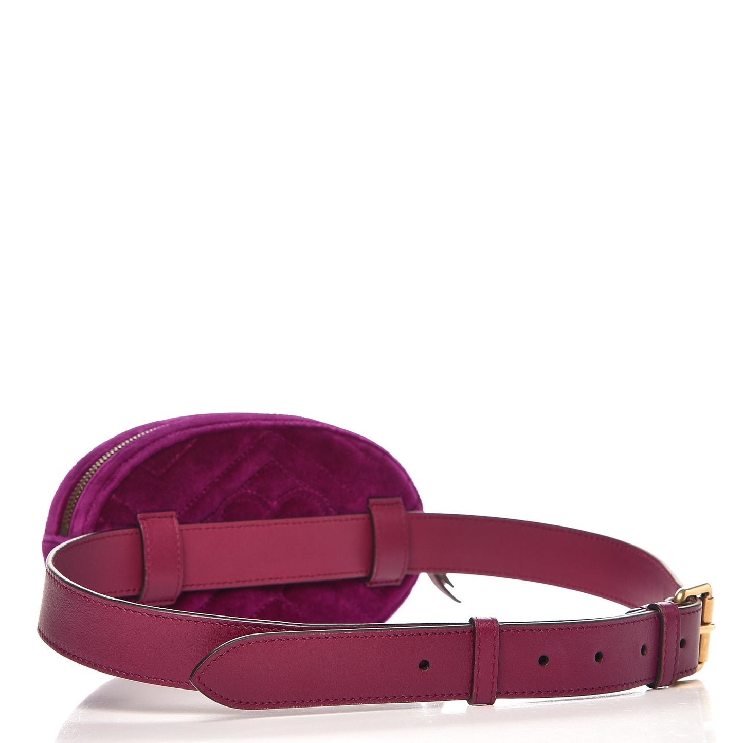 Velvet Matelasse GG Marmont Belt Bag 85 34 Fuchsia Violet Cyclamen