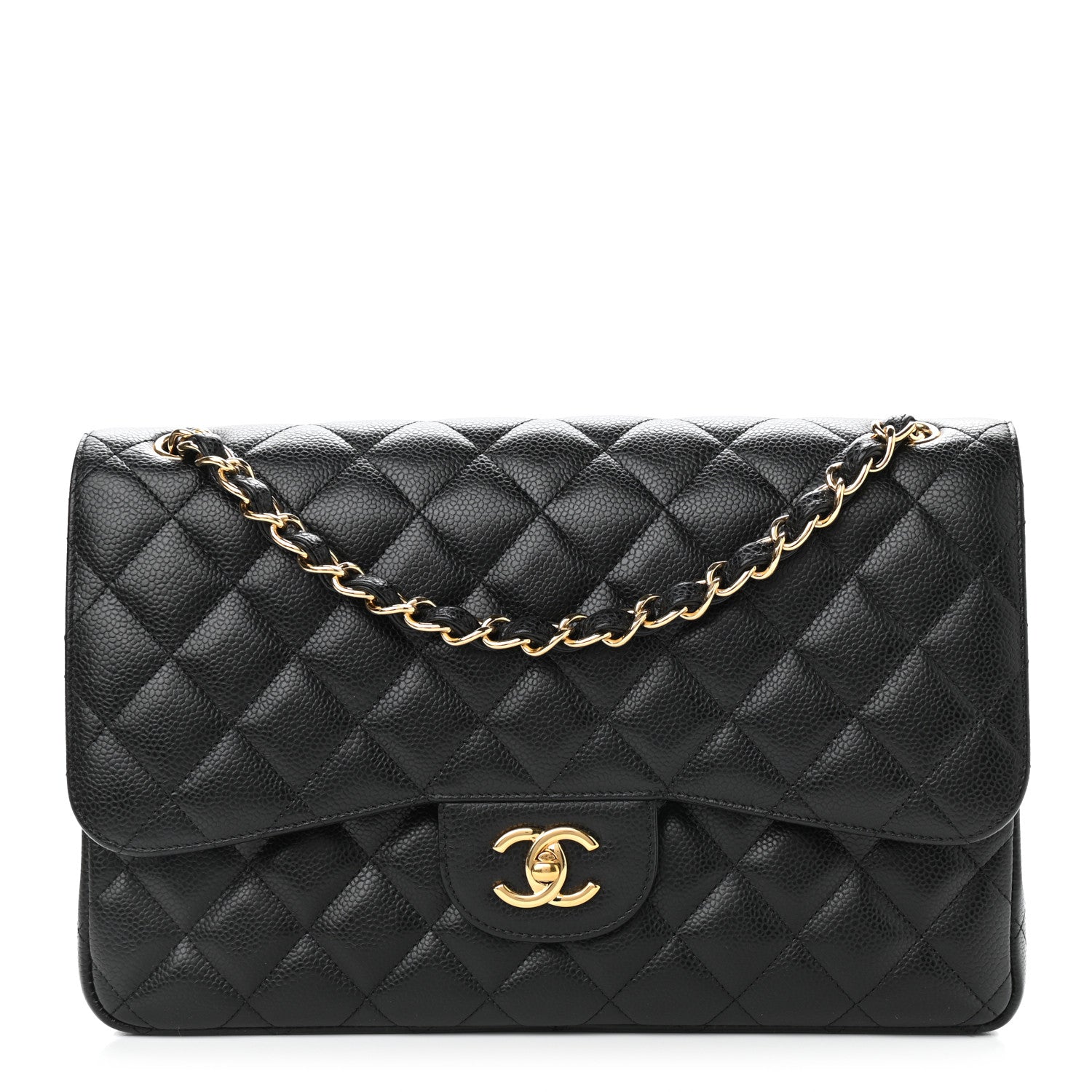 Chanel Caviar Quilted Jumbo Double Flap Black 1 of 13