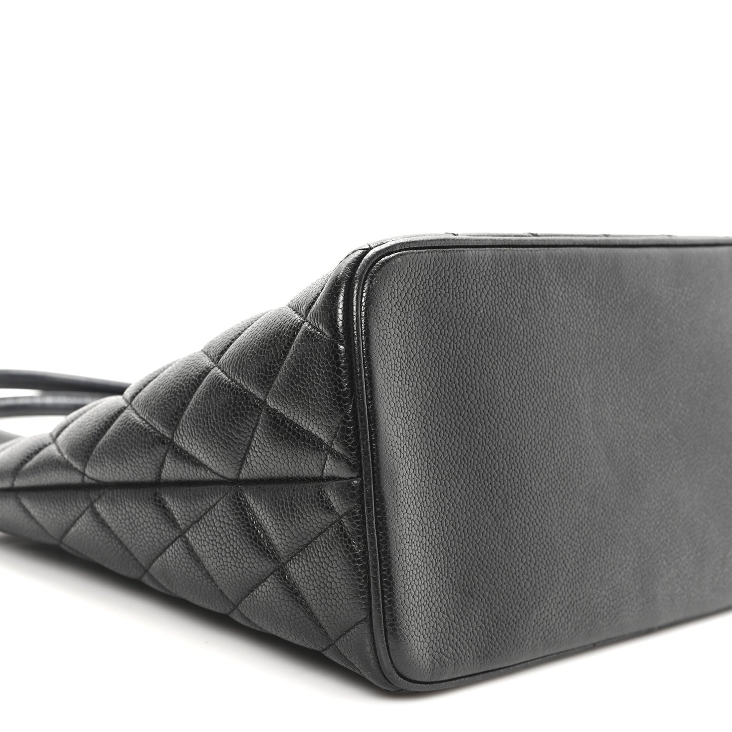 Caviar Quilted Medallion Tote Black