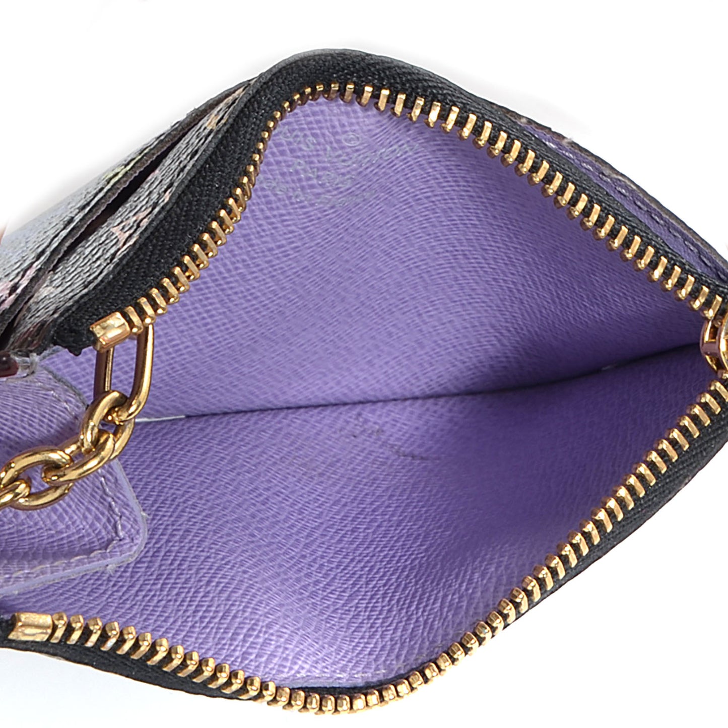Monogram Multicolor Key Pouch Black Violet