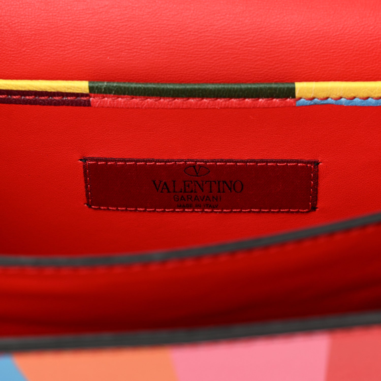 Valentino Garavani Vitello 1973 Va Va Voom Chain Shoulder Bag Multicolor 6 of 15