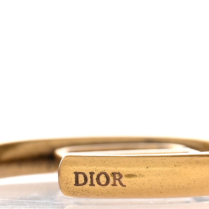 Christian Dior Metal 30 Montaigne Hoop Earrings Aged Gold 4 of 4
