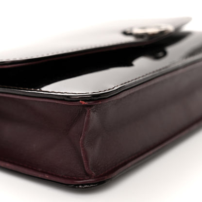 Chanel Patent Coco Cabas Wallet On Chain WOC Burgundy 20 of 24