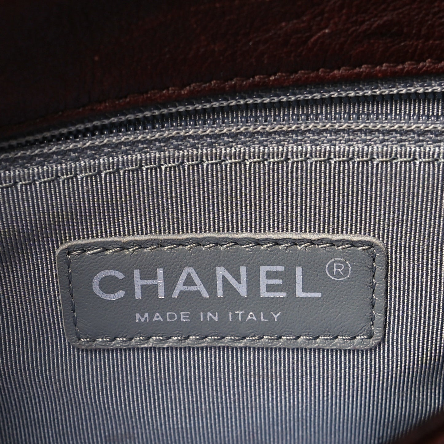 Washed Lambskin Quilted Chain Around Maxi Flap Dark Brown