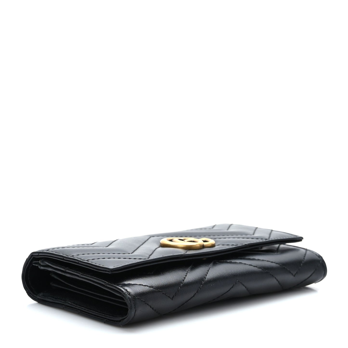 Calfskin Matelasse GG Marmont Continental Wallet Black