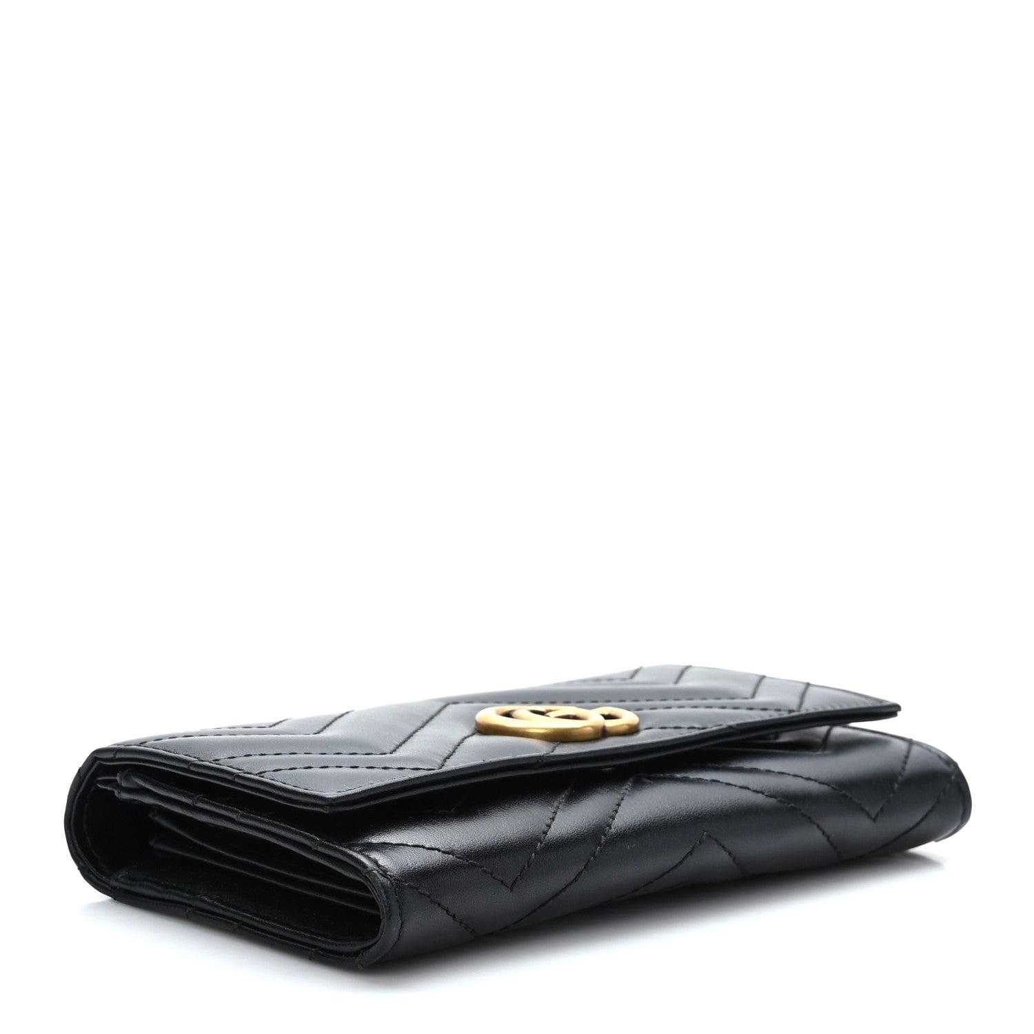 Gucci Calfskin Matelasse GG Marmont Continental Wallet Black 4 of 7