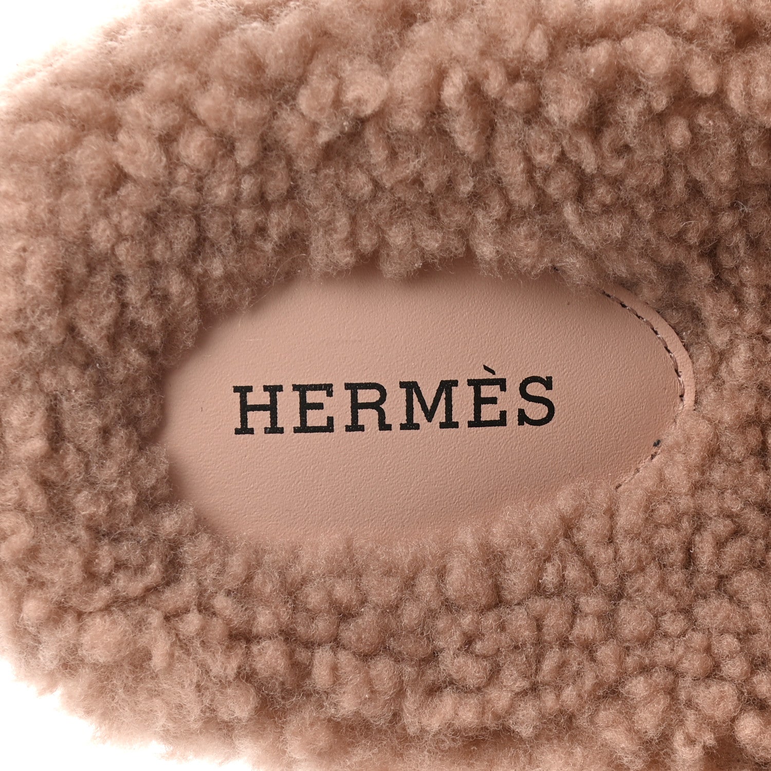 Hermes Woolskin Womens Chypre Sandals 38 Bois De Santal 5 of 8
