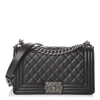 Chanel Caviar Quilted Medium Boy Flap Black 1 of 10