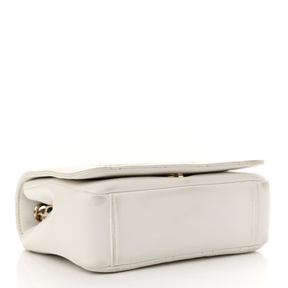 Chanel Lambskin Quilted Studded Beauty Begins Flap White 4 of 17