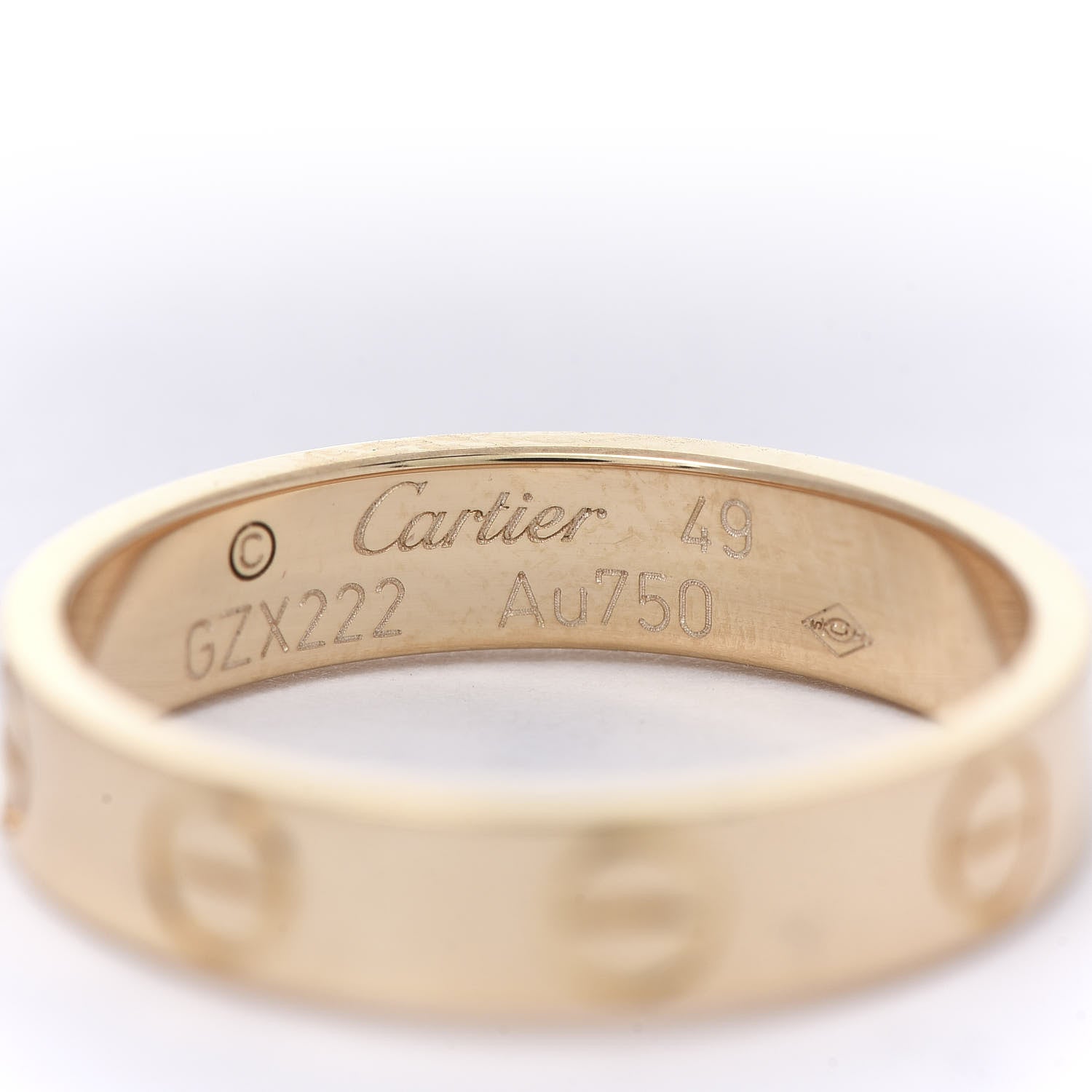 Cartier 18K Yellow Gold 3.5mm LOVE Wedding Band Ring 49 5 4 of 4