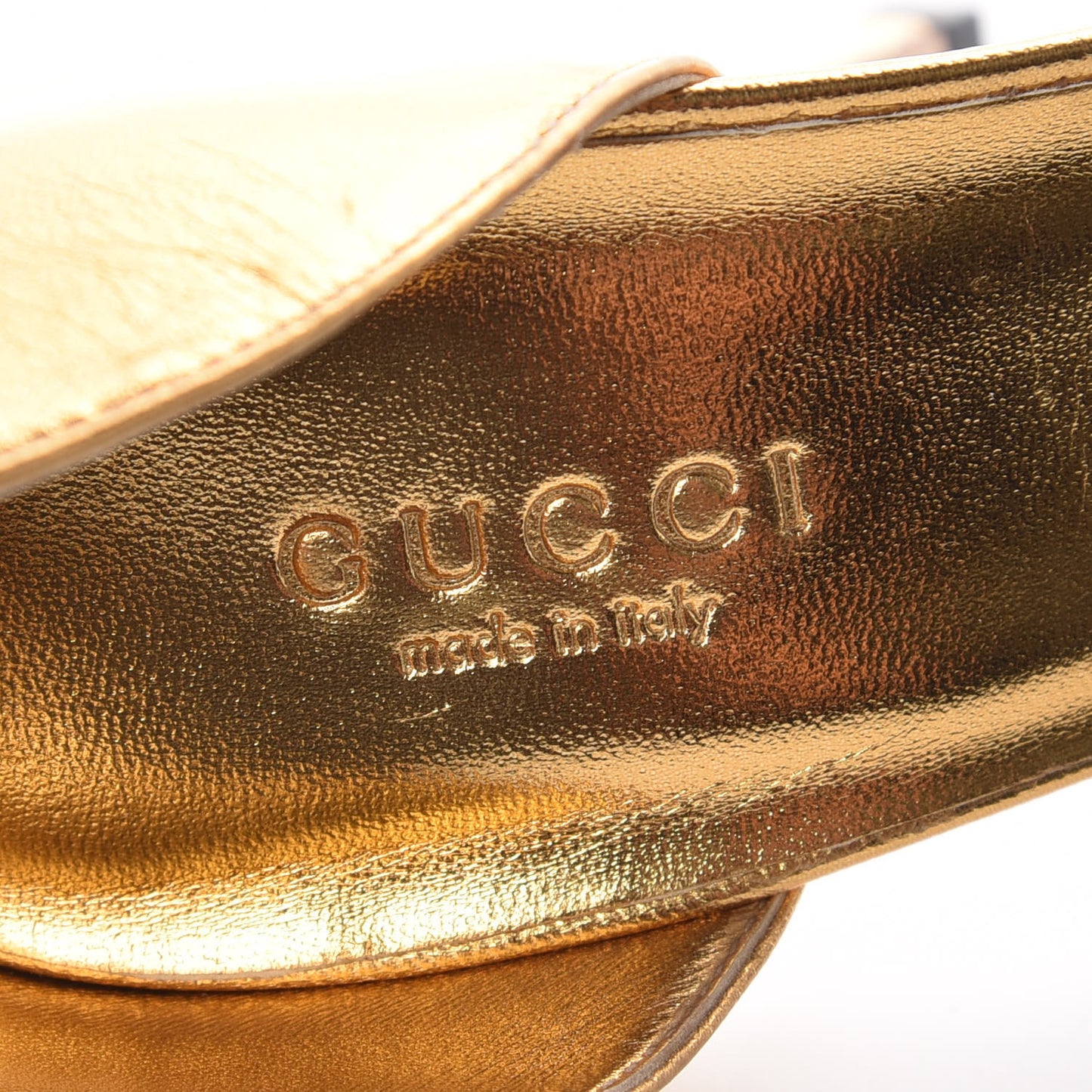Metallic Nappa High Heel Sandals 38 Gold